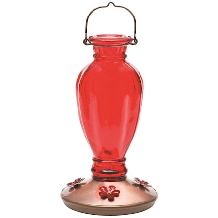 Woodstream Woodstream 683970 24 oz Daisy Vase Vintage Hummingbird Feeder - Red 683970